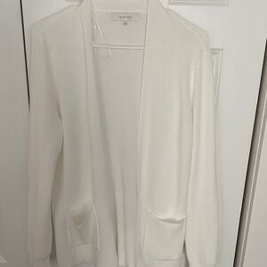 Verve Ami Open-Front Cream Knit Cardigan